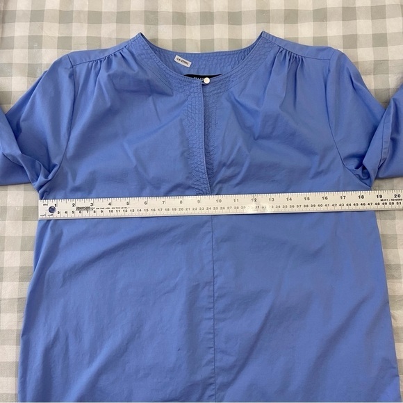 2/40$ ELLEN Tracy pull over blouse cornflower blue cotton blend elastane small - Picture 7 of 10